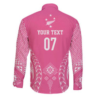 2025 Rugby Championship New Zealand Custom Family Matching Puletasi and Hawaiian Shirt Poutama Motifs - Pink Out - Polynesian Pride