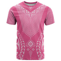 2025 Rugby Championship New Zealand Custom T Shirt Poutama Motifs - Pink Out - Polynesian Pride