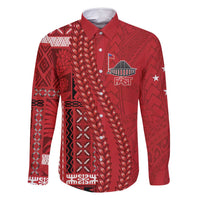 Samoa FAST Siapo Family Matching Off Shoulder Maxi Dress and Hawaiian Shirt Tatau-Ulafala Vines - Polynesian Pride