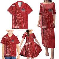 Samoa FAST Siapo Family Matching Puletasi and Hawaiian Shirt Tatau-Ulafala Vines - Polynesian Pride