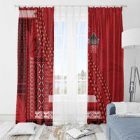 Samoa FAST Siapo Window Curtain Tatau-Ulafala Vines - Polynesian Pride