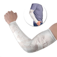 Samoa Lotu Tamaiti White Prayers Arm Sleeves Floral Mamanu Siapo LT7 Set of 2 White - Polynesian Pride