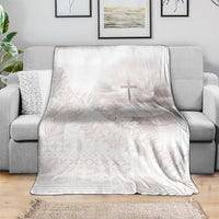Samoa Lotu Tamaiti White Prayers Blanket Floral Mamanu Siapo LT7 - Polynesian Pride