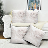 Samoa Lotu Tamaiti White Prayers Pillow Cover Floral Mamanu Siapo LT7 - Polynesian Pride