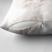 Samoa Lotu Tamaiti White Prayers Pillow Cover Floral Mamanu Siapo LT7 - Polynesian Pride