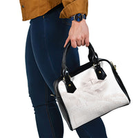Samoa Lotu Tamaiti White Prayers Shoulder Handbag Floral Mamanu Siapo LT7 - Polynesian Pride