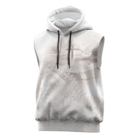Samoa Lotu Tamaiti White Prayers Sleeveless Hoodie Floral Mamanu Siapo LT7 White - Polynesian Pride