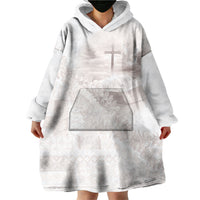Samoa Lotu Tamaiti White Prayers Wearable Blanket Hoodie Floral Mamanu Siapo LT7 - Polynesian Pride