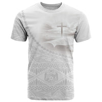 Tonga White Sunday Fakame T Shirt Tokelaufeletoa Kupesi LT7 White - Polynesian Pride