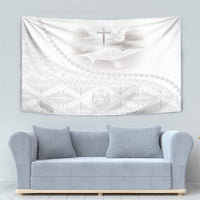 Tonga White Sunday Fakame Tapestry Tokelaufeletoa Kupesi LT7 - Polynesian Pride
