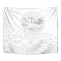 Tonga White Sunday Fakame Tapestry Tokelaufeletoa Kupesi LT7 - Polynesian Pride