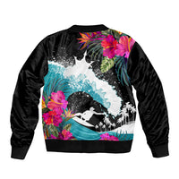 Hawaii Surfing Bomber Jacket Triple Crown Rides The Waves LT7 - Polynesian Pride