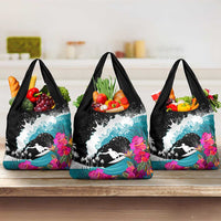 Hawaii Surfing Grocery Bag Triple Crown Rides The Waves