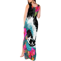 Hawaii Surfing Tank Maxi Dress Triple Crown Rides The Waves LT7 - Polynesian Pride