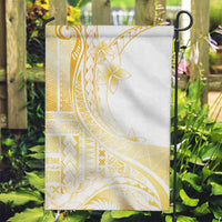 Samoa Siapo Mamanu Garden Flag Plumeria Fancy Gold Motifs