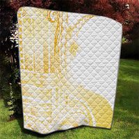 Samoa Siapo Mamanu Quilt Plumeria Fancy Gold Motifs LT7 - Polynesian Pride
