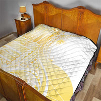 Samoa Siapo Mamanu Quilt Plumeria Fancy Gold Motifs LT7 - Polynesian Pride