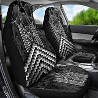 Aotearoa Taniko Pattern Car Seat Cover Poutama Mix Kowhai Flowers