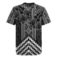 Aotearoa Taniko Pattern Rugby Jersey Poutama Mix Kowhai Flowers