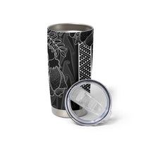 Aotearoa Taniko Pattern Tumbler Cup Poutama Mix Kowhai Flowers