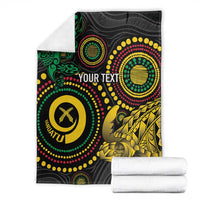Vanuatu Personalized Aboriginal Arts Blanket Turtle and Iguana Special - Polynesian Pride