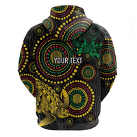 Vanuatu Personalized Aboriginal Arts Hoodie Turtle and Iguana Special LT7 - Polynesian Pride