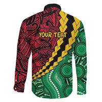 Vanuatu Personalized Tribal Family Matching Short Sleeve Bodycon Dress and Hawaiian Shirt Aboriginal Inspired Mix Style - Polynesian Pride