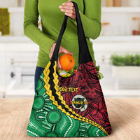 Vanuatu Personalized Tribal Grocery Bag Aboriginal Inspired Mix Style LT7 - Polynesian Pride
