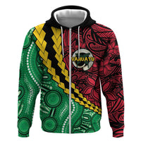 Vanuatu Personalized Tribal Hoodie Aboriginal Inspired Mix Style LT7 Zip Hoodie Colorful - Polynesian Pride