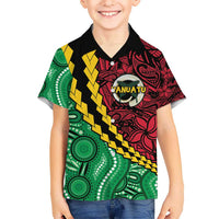 Vanuatu Personalized Tribal Kid Hawaiian Shirt Aboriginal Inspired Mix Style LT7 Kid Colorful - Polynesian Pride
