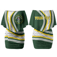 Cook Islands Rugby Personalized Avaiki Couples Matching Off Shoulder Short Dress and Hawaiian Shirt GO Kuki