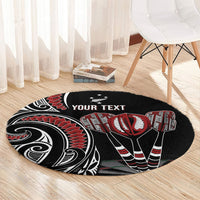 New Zealand Darts Personalized Hei Manaia Round Carpet Classic Kowhaiwhai