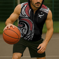 New Zealand Darts Personalized Hei Manaia Sleeveless Zip Hoodie Classic Kowhaiwhai LT7 - Polynesian Pride