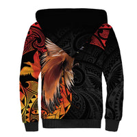 Papua New Guinea Personalised Sherpa Hoodie Grunge Style 49th Independence Anni