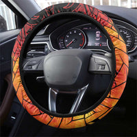 Papua New Guinea Steering Wheel Cover Grunge Style 49th Independence Anni