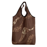 Aloha Hawaii Floral Tapa Grocery Bag Patchwork Mocha - Polynesian Pride