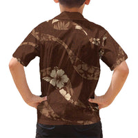 Aloha Hawaii Floral Tapa Hawaiian Shirt Patchwork Mocha - Polynesian Pride