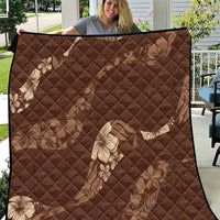 Aloha Hawaii Floral Tapa Quilt Patchwork Mocha - Polynesian Pride