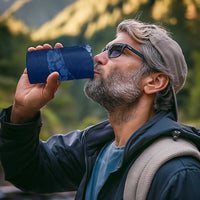 Aloha Hawaii Floral Tapa 4 in 1 Can Cooler Tumbler Patchwork Navy - Polynesian Pride