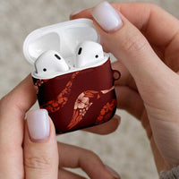 Aloha Hawaii Floral Tapa AirPods Case Patchwork Crimson LT7 - Polynesian Pride