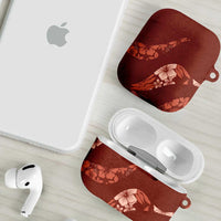 Aloha Hawaii Floral Tapa AirPods Case Patchwork Crimson LT7 - Polynesian Pride