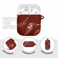 Aloha Hawaii Floral Tapa AirPods Case Patchwork Crimson LT7 - Polynesian Pride
