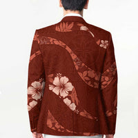 Aloha Hawaii Floral Tapa Blazer Patchwork Crimson - Polynesian Pride