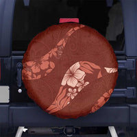 Aloha Hawaii Floral Tapa Spare Tire Cover Patchwork Crimson - Polynesian Pride