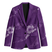 Aloha Hawaii Floral Tapa Blazer Patchwork Violet - Polynesian Pride