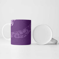 Aloha Hawaii Floral Tapa Ceramic Mug Patchwork Violet - Polynesian Pride