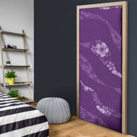 Aloha Hawaii Floral Tapa Door Cover Patchwork Violet - Polynesian Pride