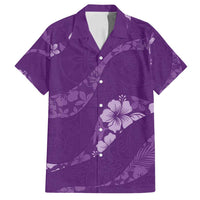 Aloha Hawaii Floral Tapa Family Matching Summer Maxi Dress and Hawaiian Shirt Patchwork Violet - Polynesian Pride