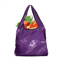 Aloha Hawaii Floral Tapa Grocery Bag Patchwork Violet - Polynesian Pride