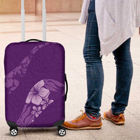 Aloha Hawaii Floral Tapa Luggage Cover Patchwork Violet - Polynesian Pride
